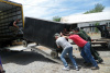 Unloading transport cages